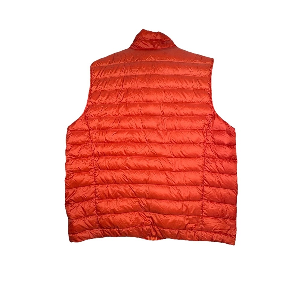 REI Co-Op Puffer Vest Down Men's Full Zip Nylon Shell Orange Pockets No Size Tag - Picture 2 of 5